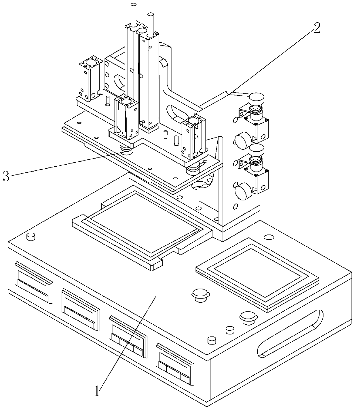 Plastic frame film attaching detection tool