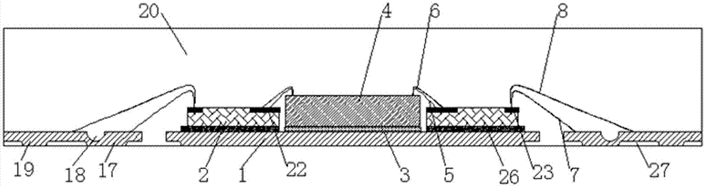 Preparation method for center-wiring double-circle-arrangement single-IC (integrated circuit) chip packaging piece