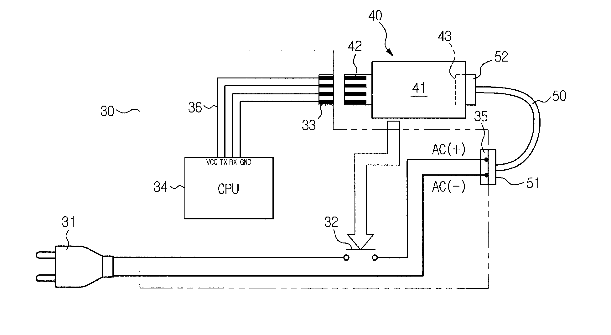 Power monitoring apparatus for household appliance