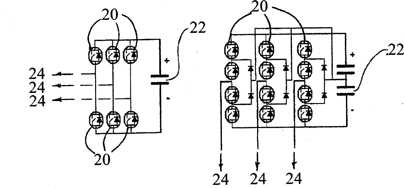 Hvdc converter comprising fullbridge cells for handling a DC side short circuit