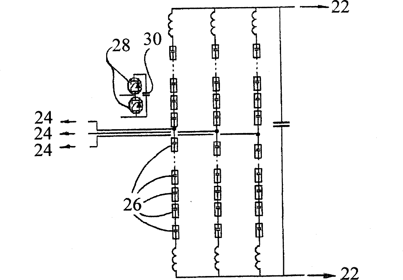 Hvdc converter comprising fullbridge cells for handling a DC side short circuit