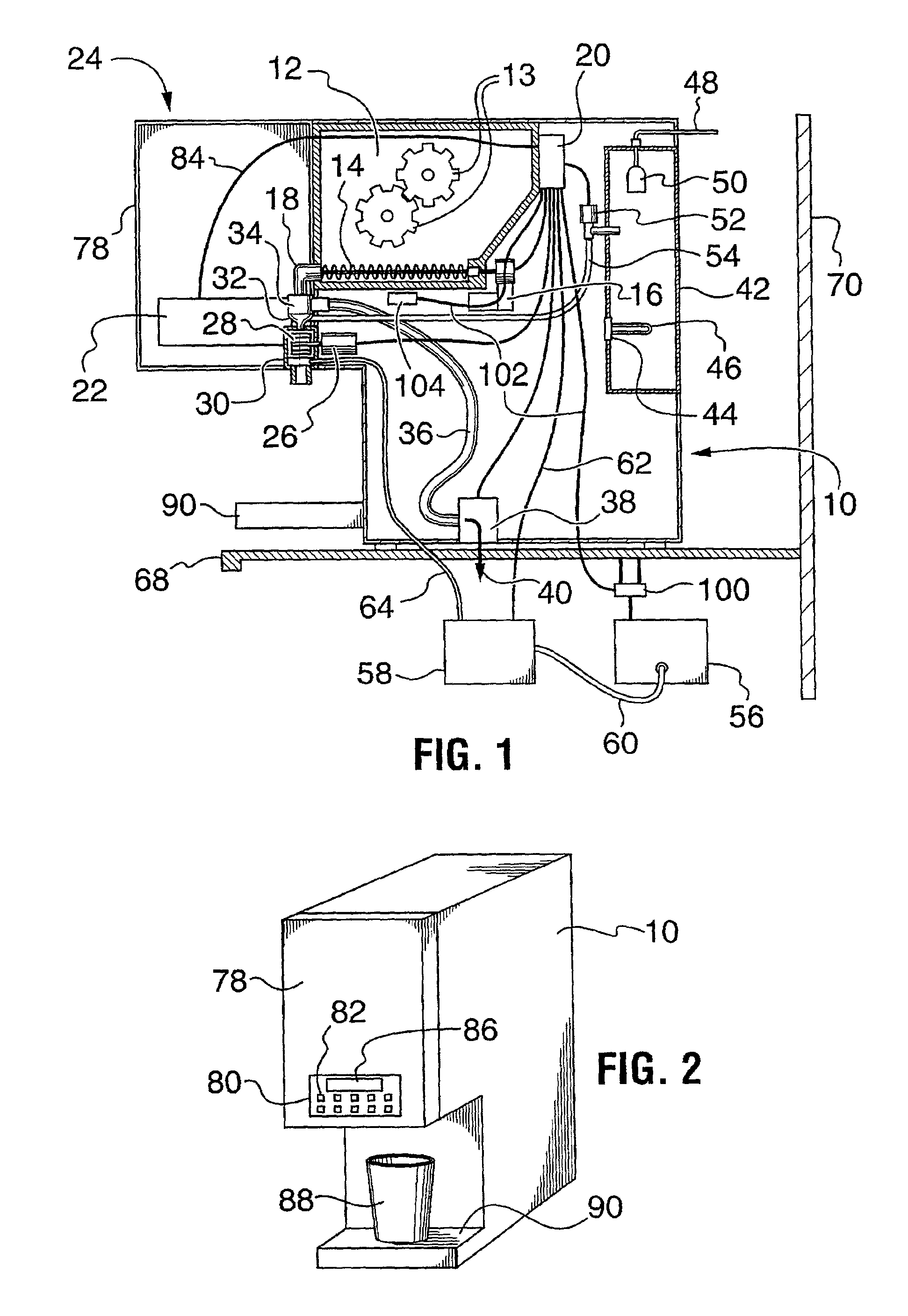 Multi-flavoured hot beverage dispenser