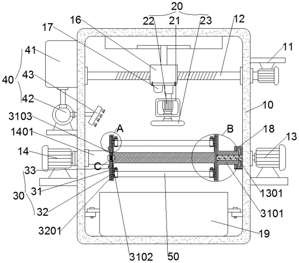 Polishing device for surface treatment of core rods of electric porcelain insulators