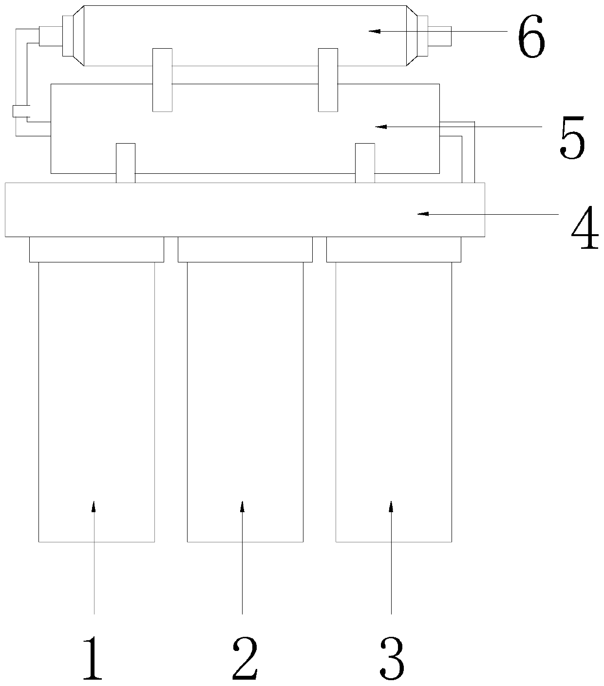 Water purifier for treating domestic wastewater by adopting external pressure type ultrafiltration filter element