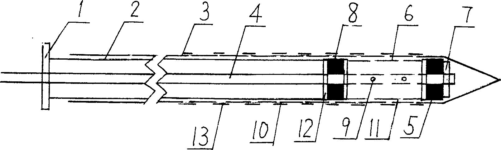 Slip casting lattice pipe with double plug and construction process