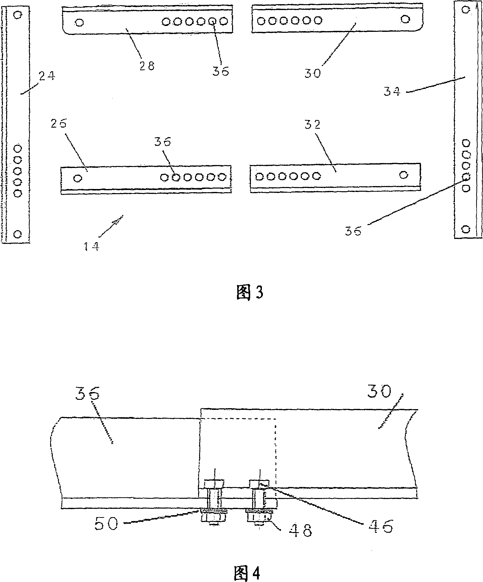 Modular air conditioner support assembly