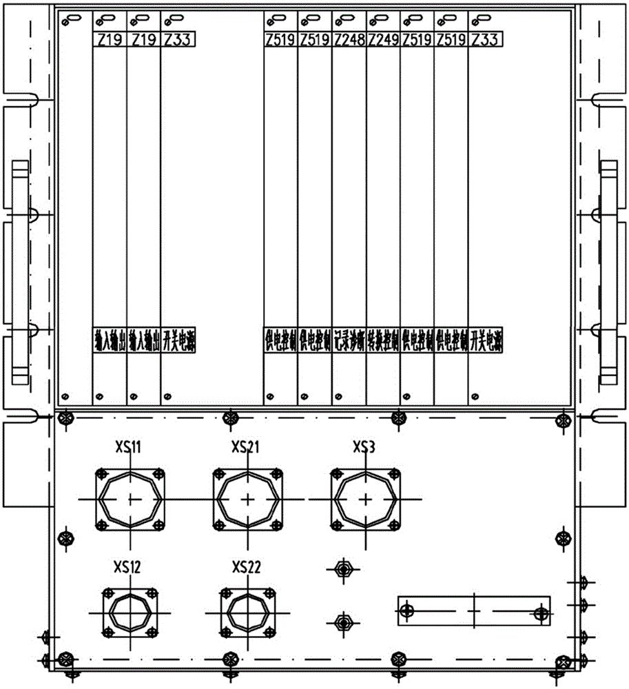 A test device and method of a train power supply control system