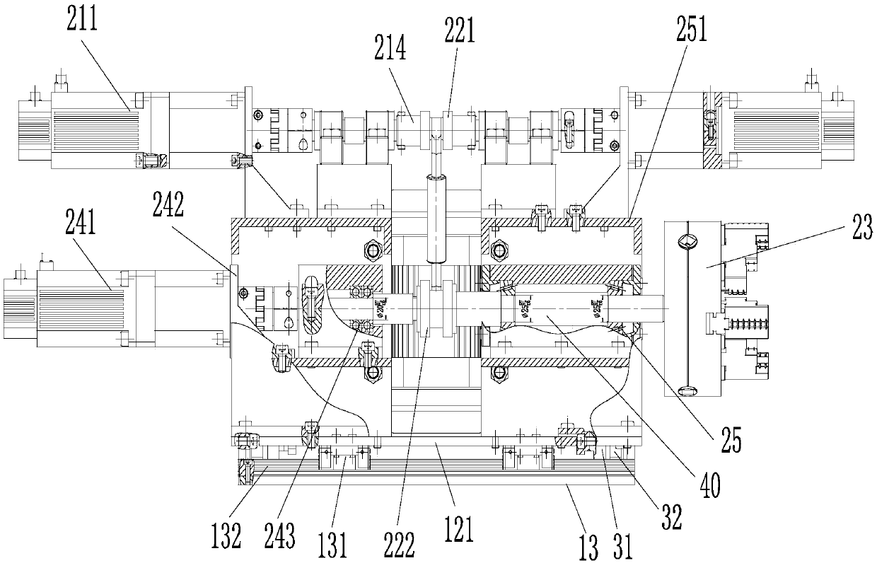 Deep hole machine tool spindle-torsion compound excitation experimental device