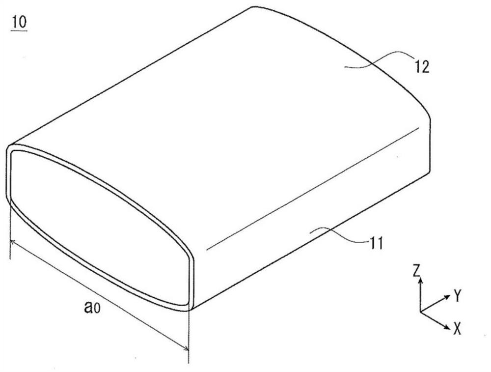 Case and method for manufacturing the same, method for inserting stacked body, and cell stack