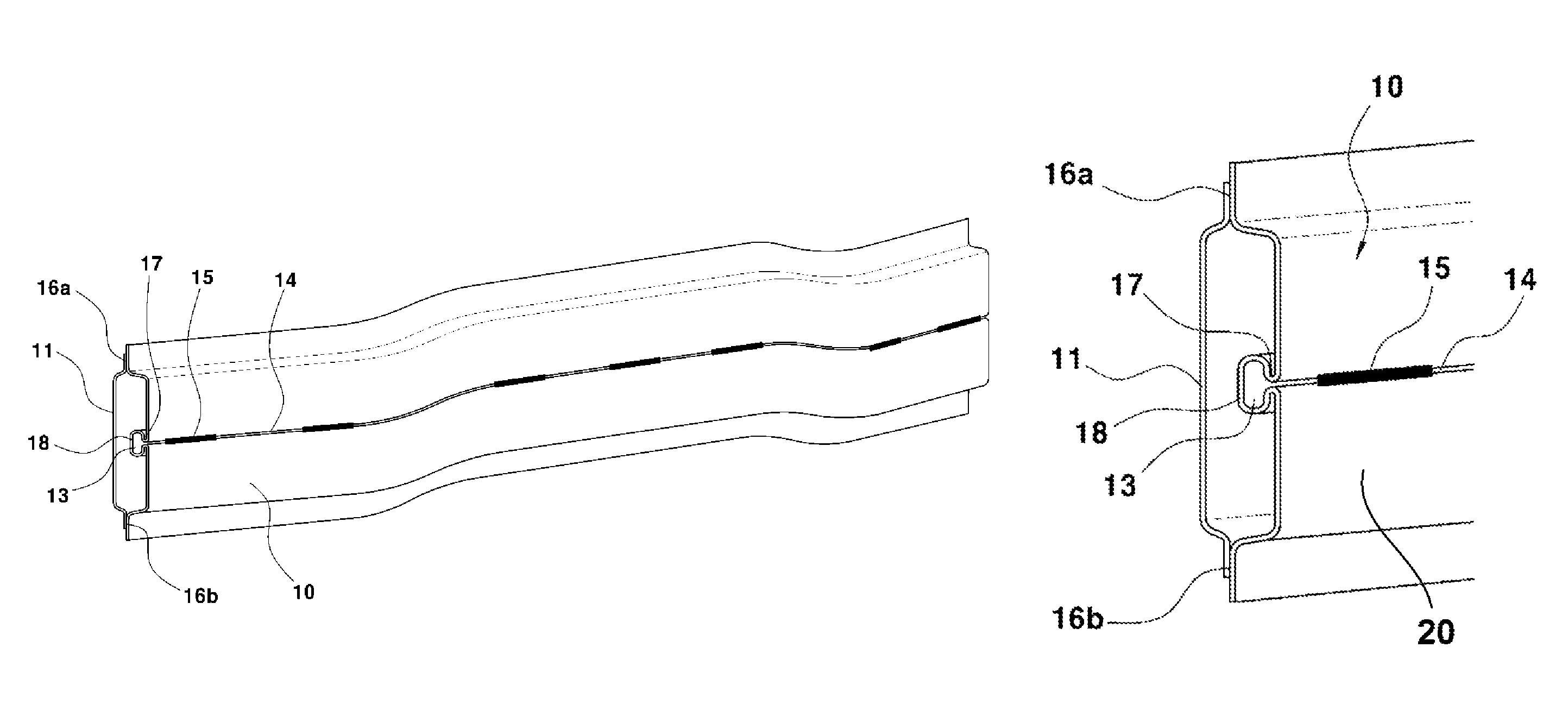 Bumper rail for vehicle