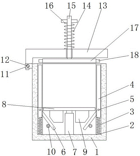 Garbage can with garbage compression function