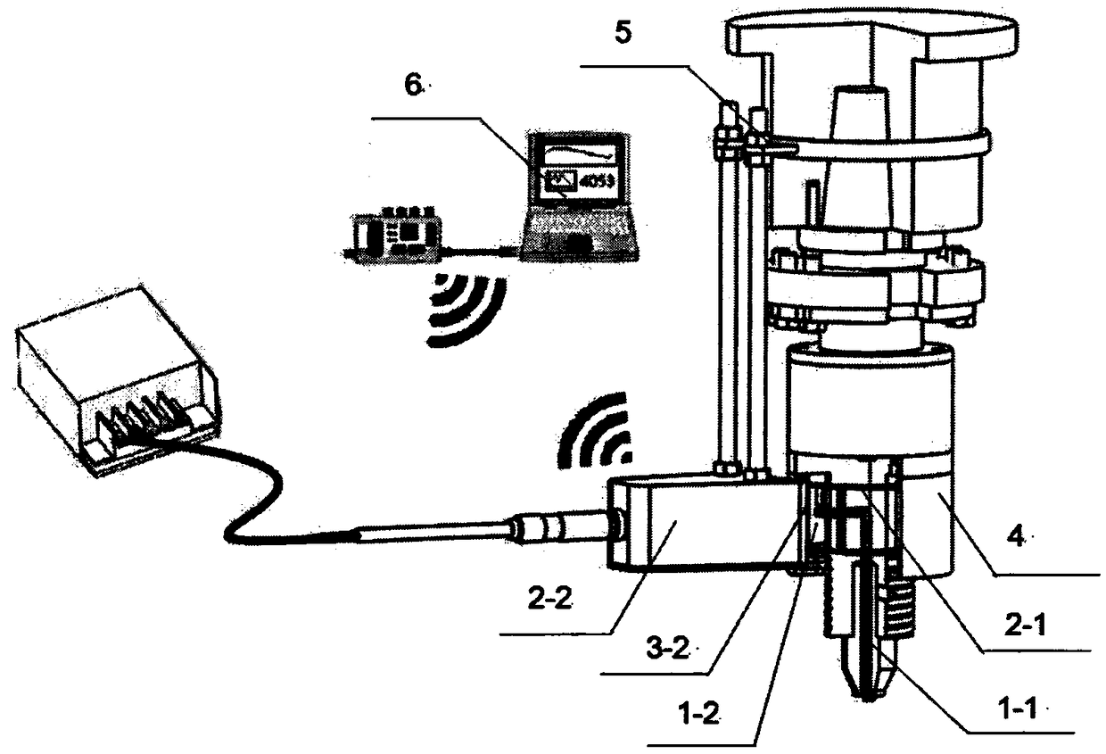 Knife-handle-type temperature monitoring device