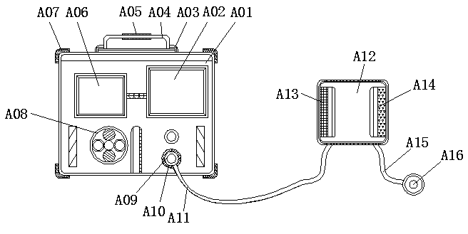 Heart rate detecting device special for medical internal medicine department