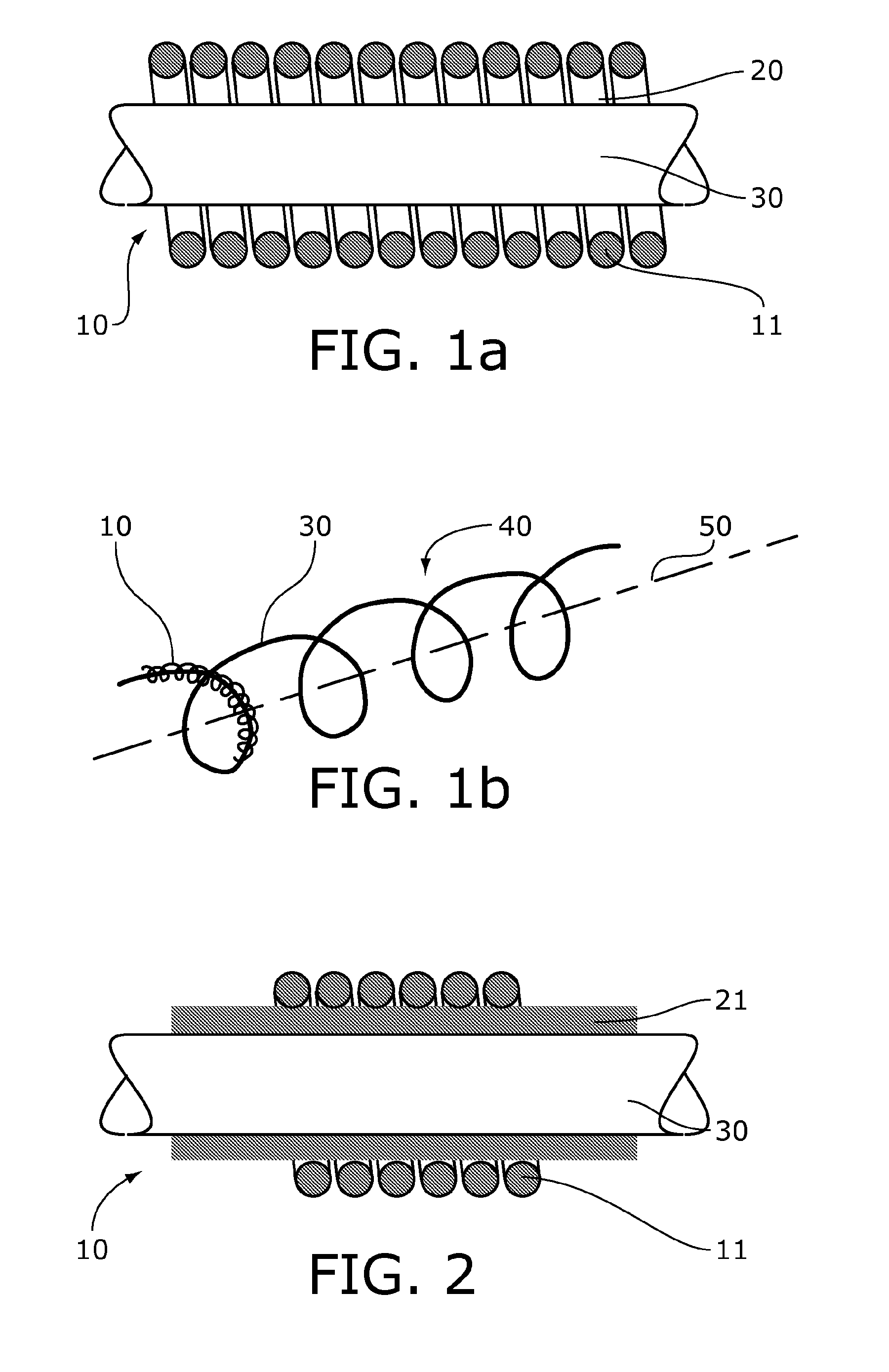 Coiled assembly for supporting the wall of a lumen