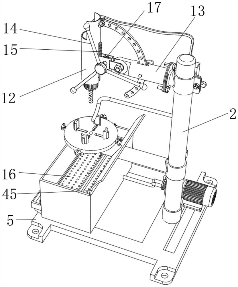 Cooling circulation mechanism for drilling machining of forged workpieces