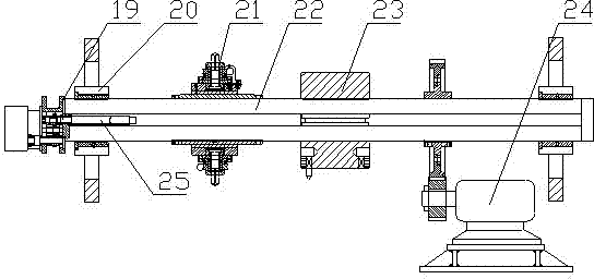 Central supporting bearing of external boring machine