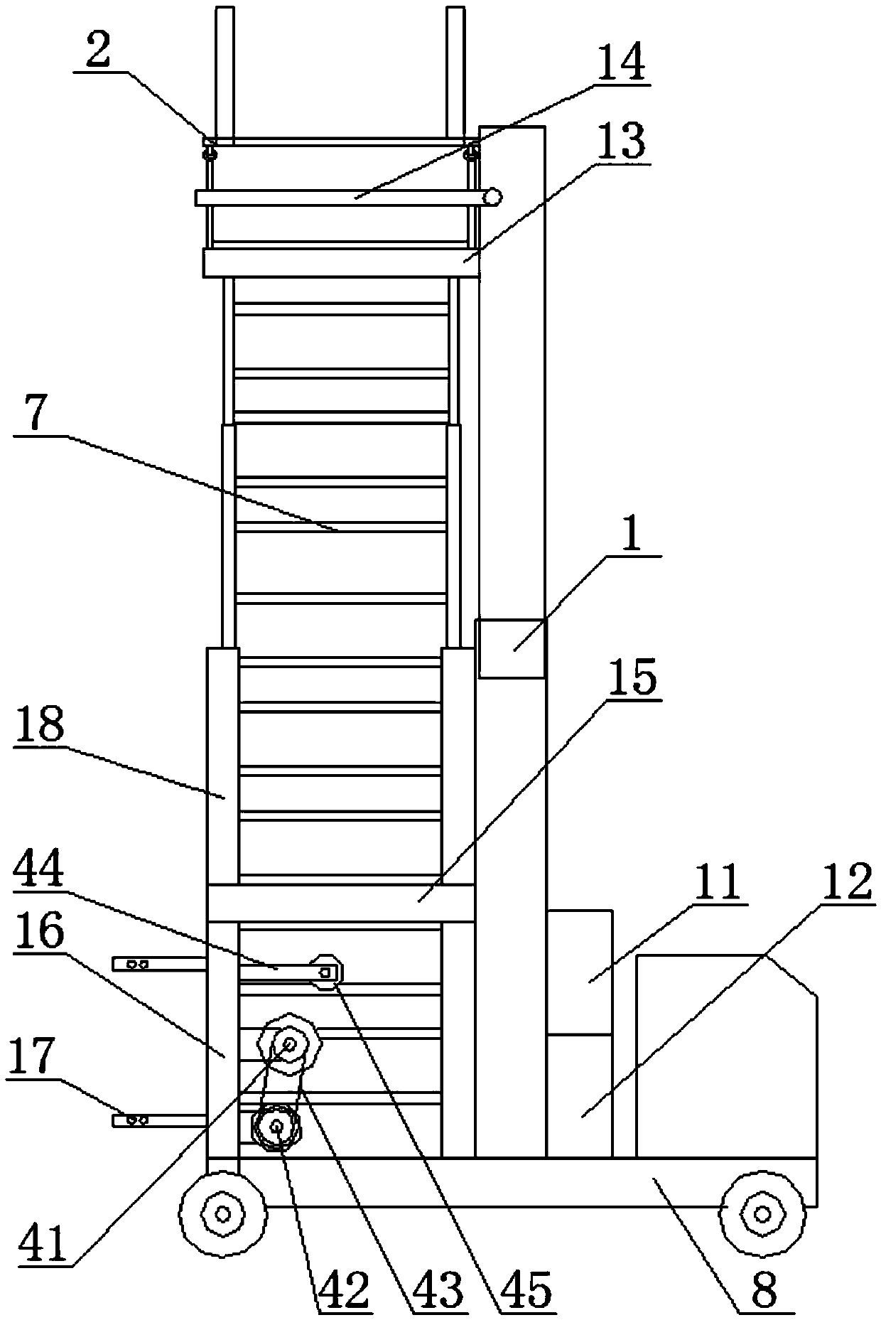 High-altitude working platform for line construction