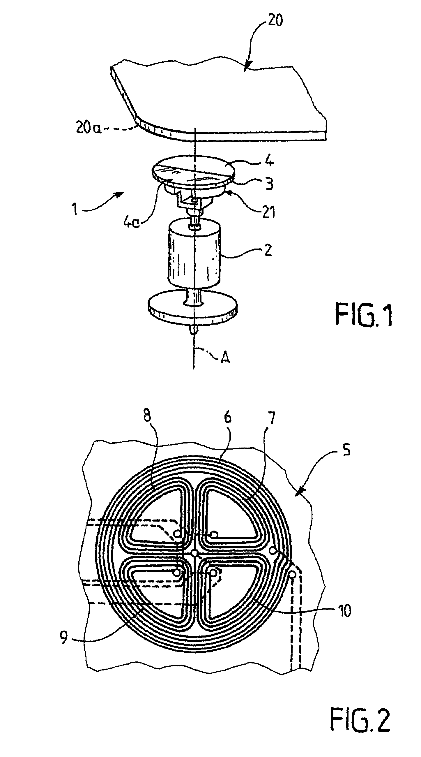 Inductive angular-position sensor