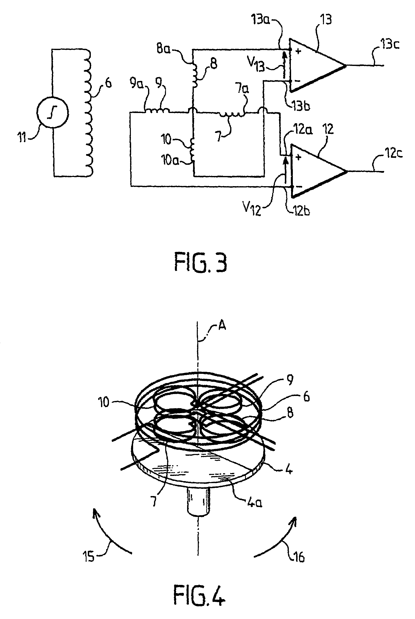 Inductive angular-position sensor