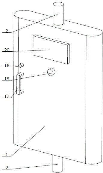 Intelligent bathroom door and bathroom cabinet integrated device