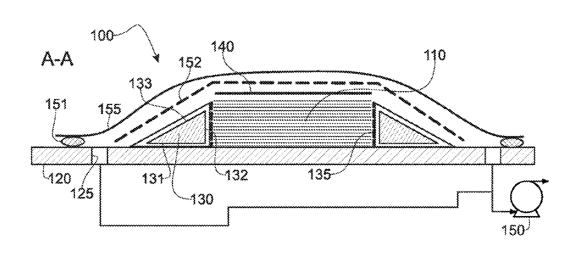 Method and device for compacting and consolidating a thick composite panel having a thermoplastic matrix