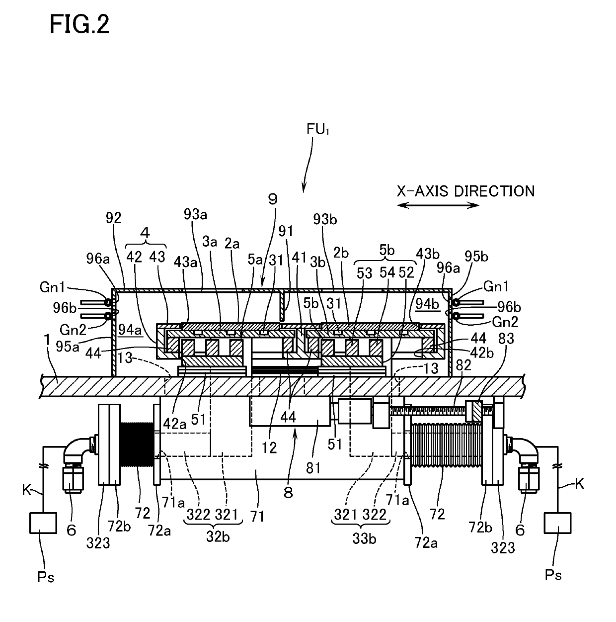 Film forming unit for sputtering apparatus