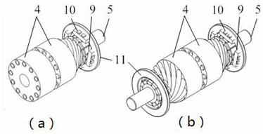 Slotless direct-current hybrid magnetic bearing