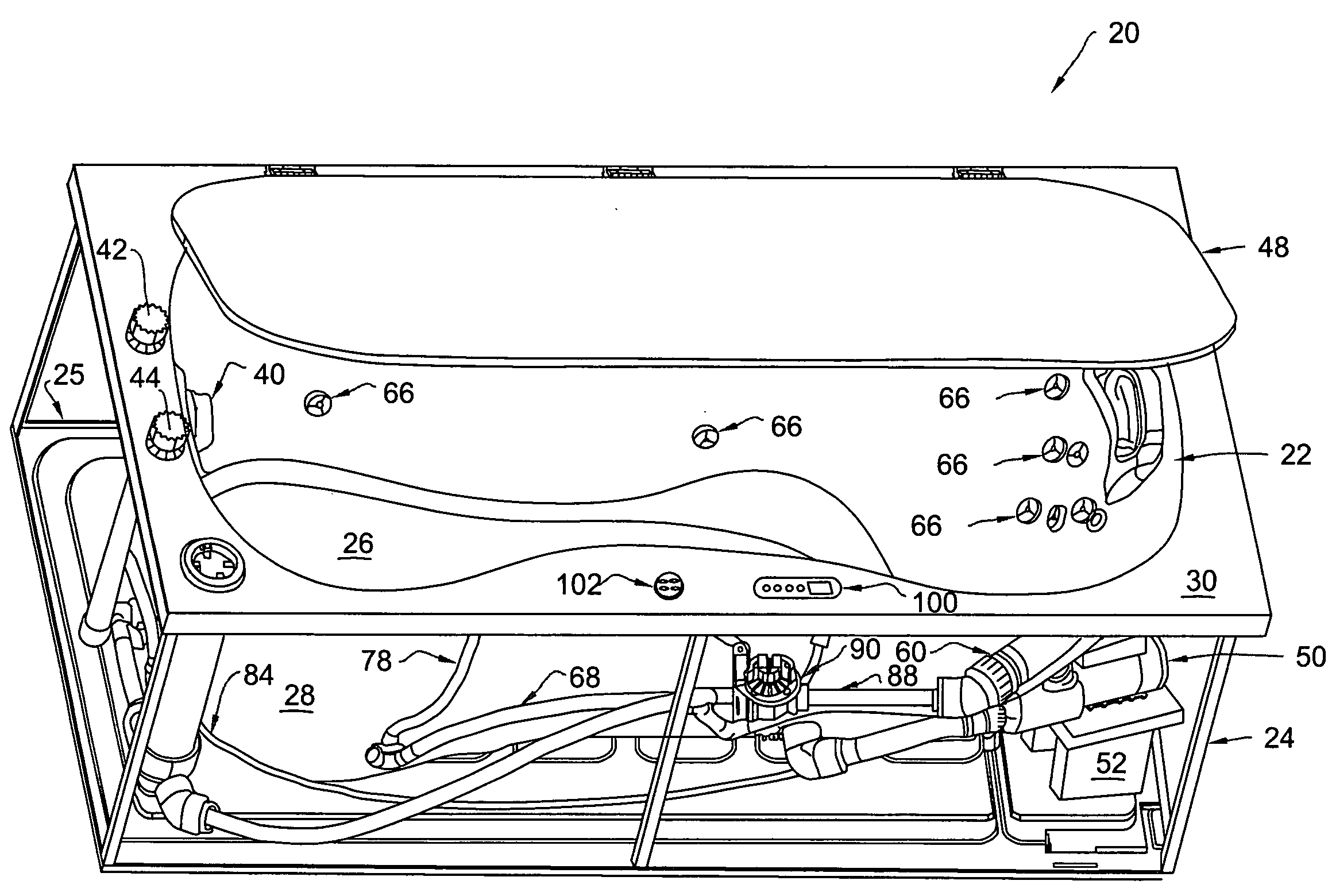 Combination bathtub and spa