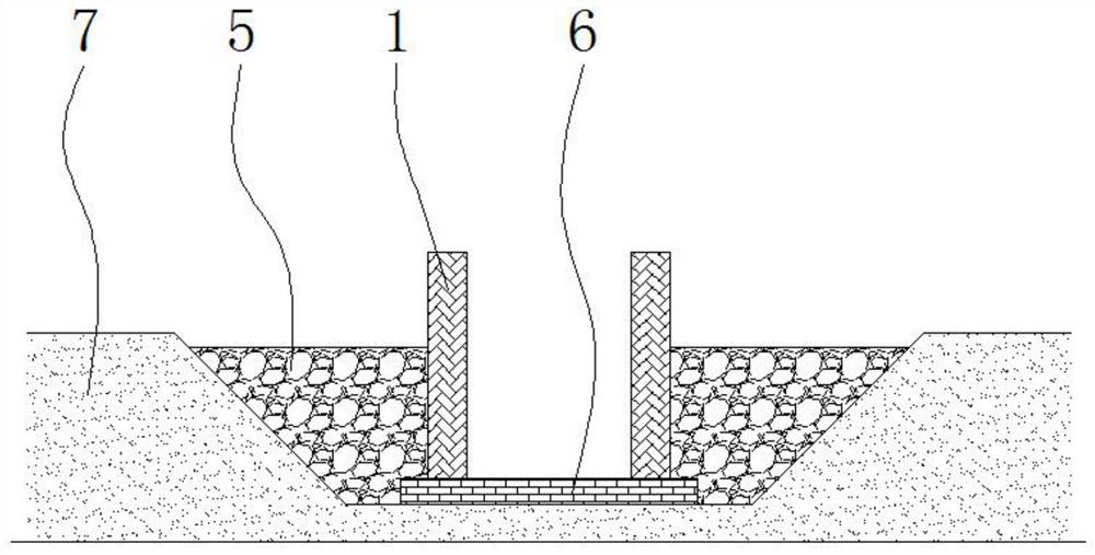 A steel sheet pile connecting wall