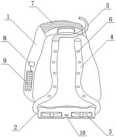 Multipurpose knapsack with heat dissipation and cooling function