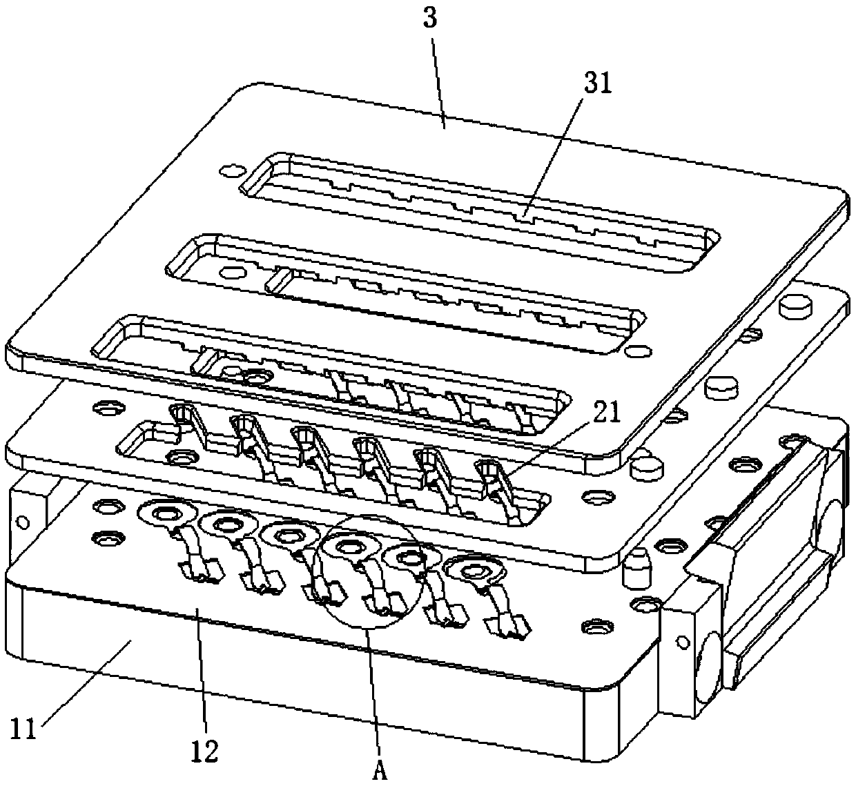 Fixing device for laser chip