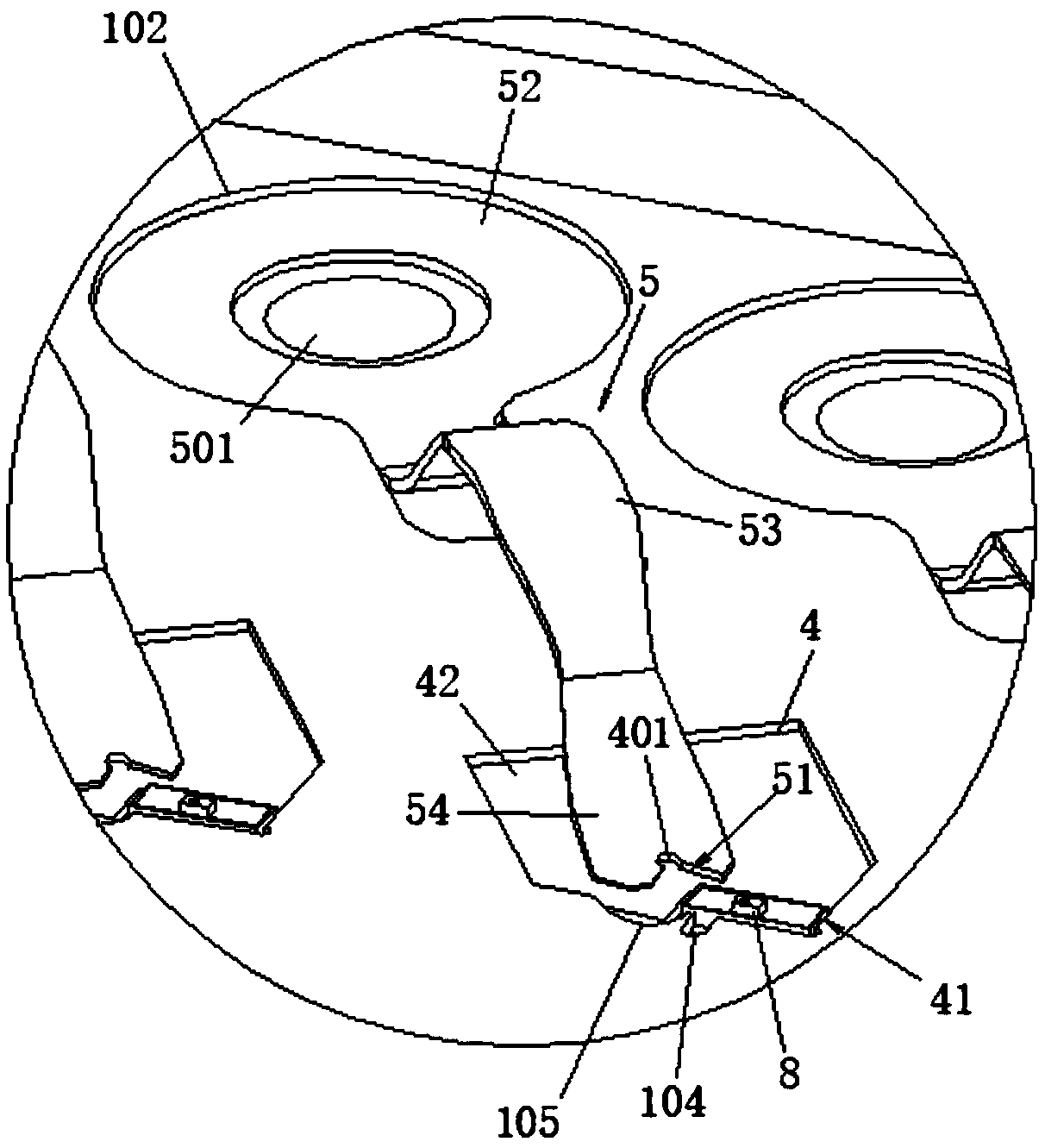 Fixing device for laser chip