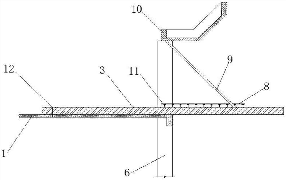 A high-altitude cantilevered construction platform support system and construction method