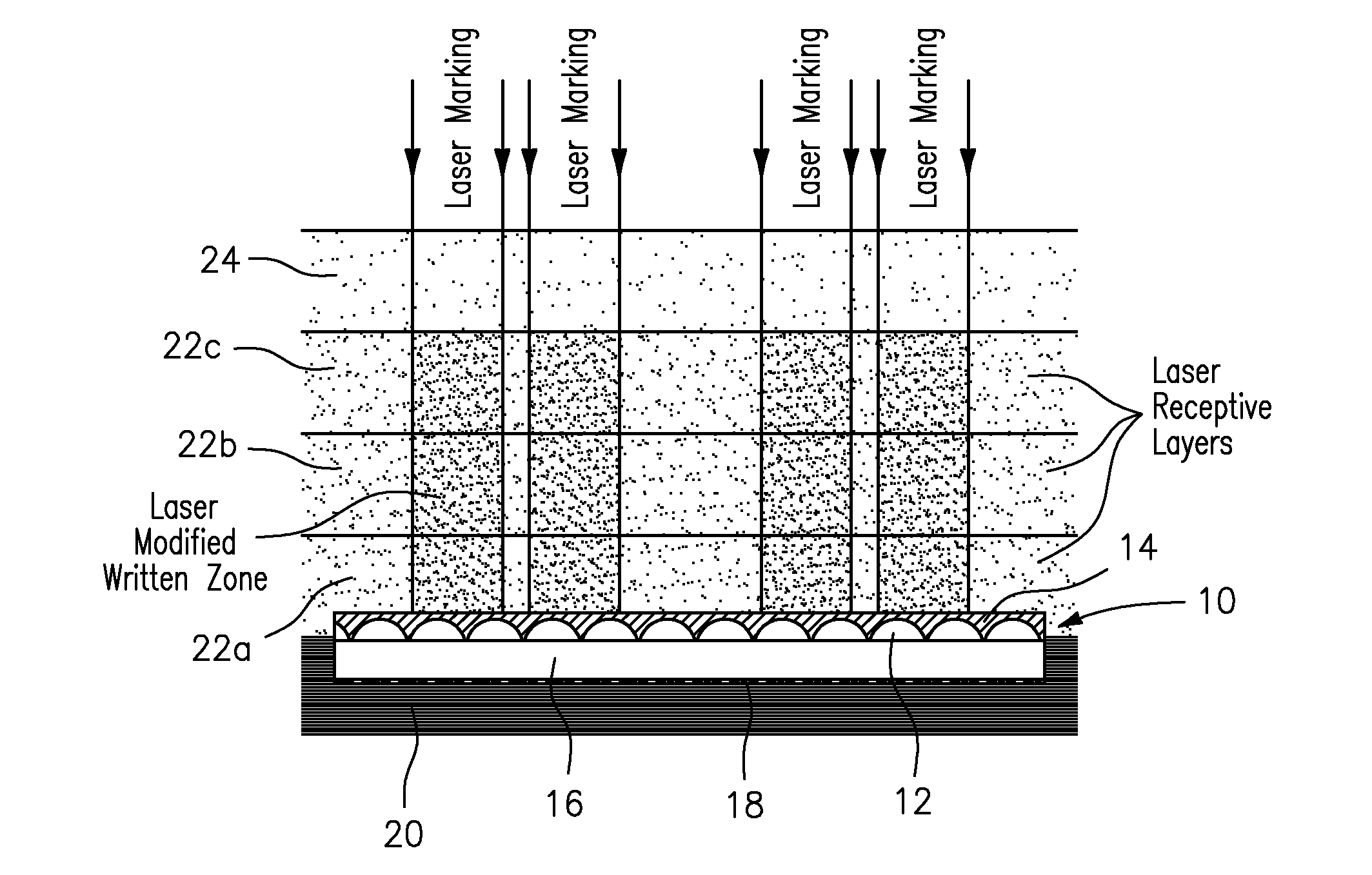 Laser marked device