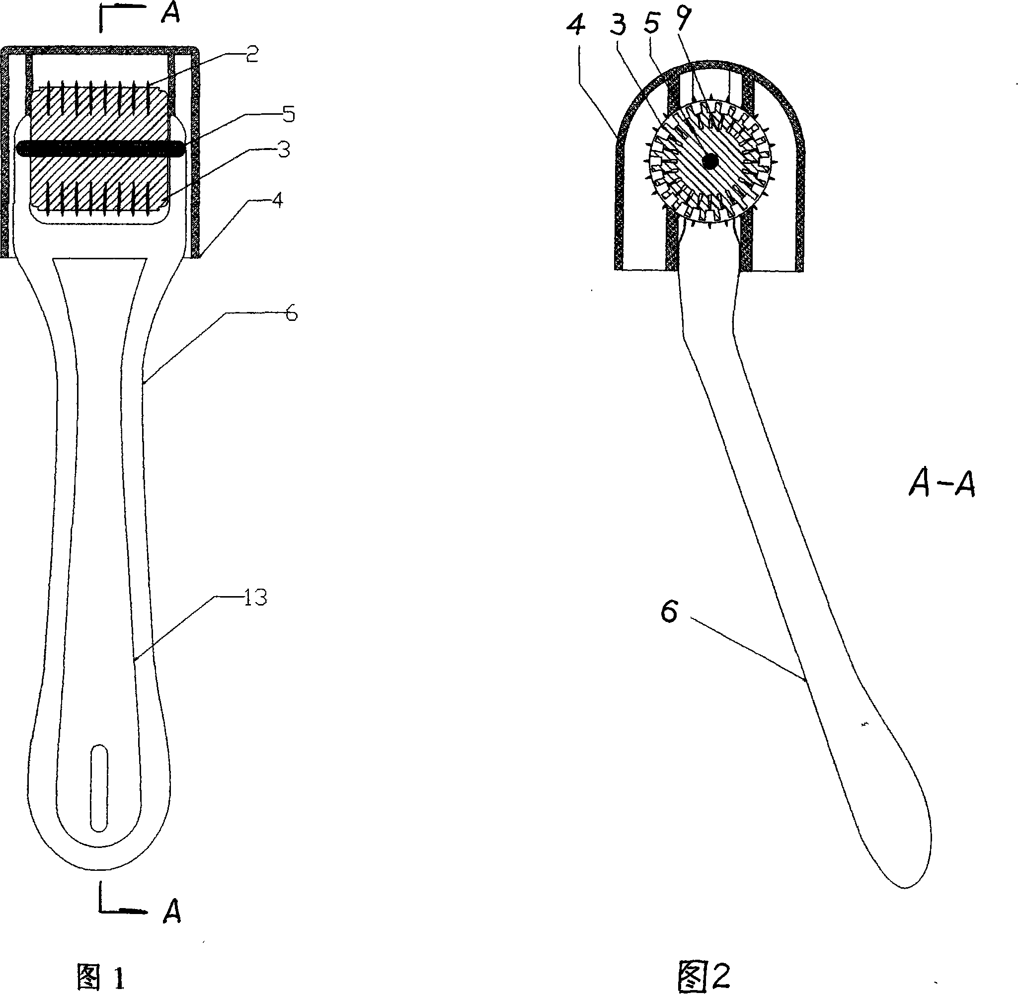 Microacupunoture massager and producing method thereof