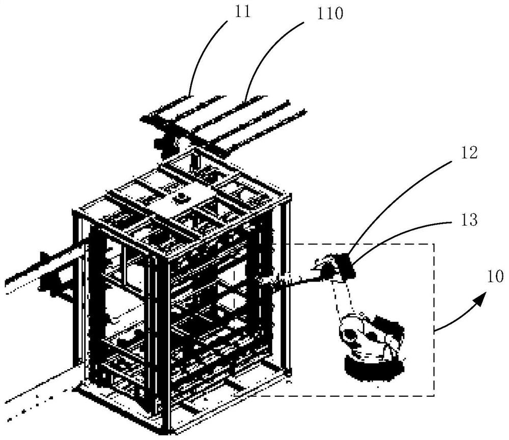 Substrate taking and placing device and taking and placing method