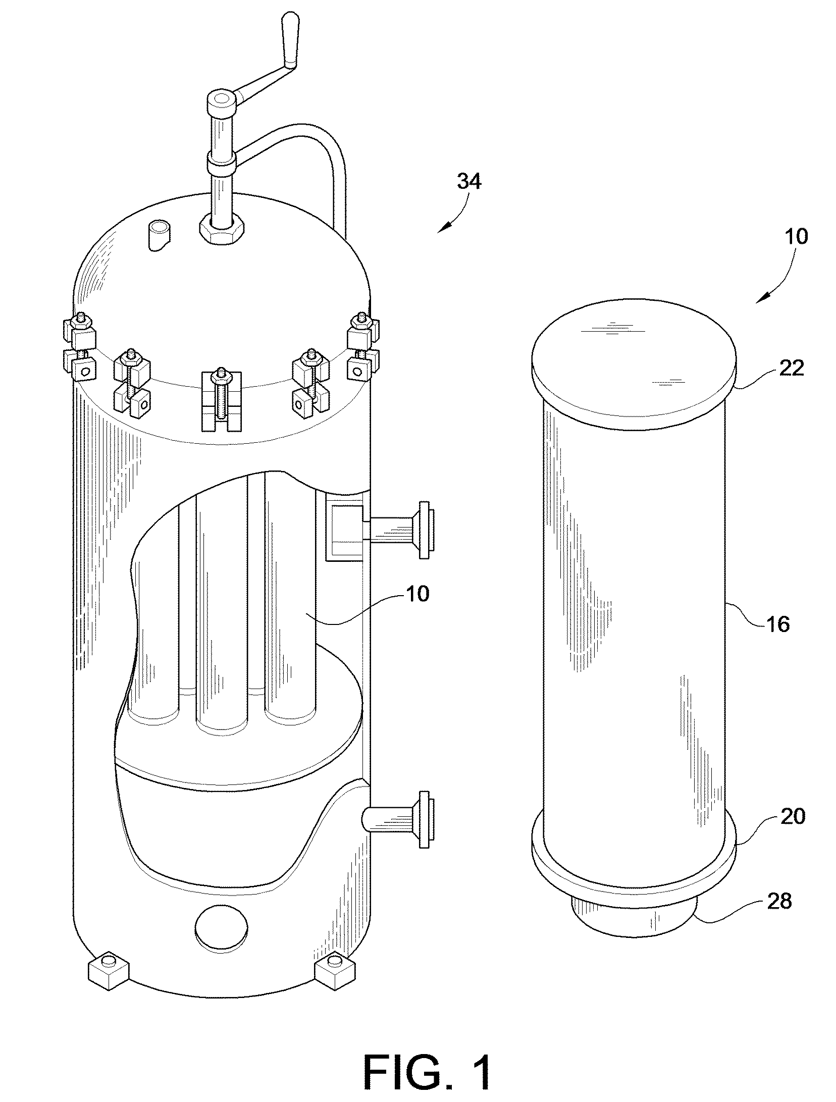 Contaminant Adsorbent Fluted Filter Element