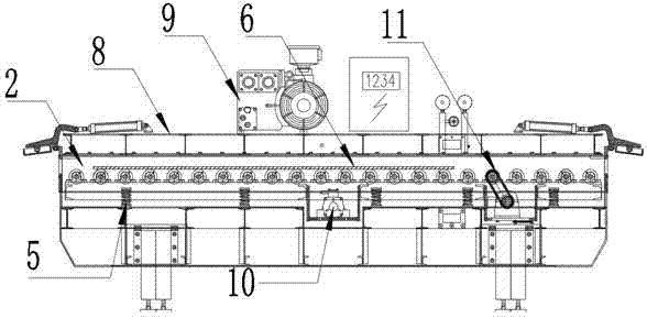 Marble slab vibrating glue seepage equipment and process