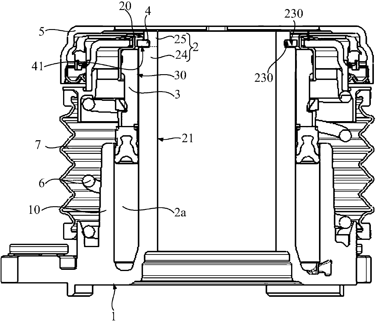 Clutch separation system and clutch driven cylinder