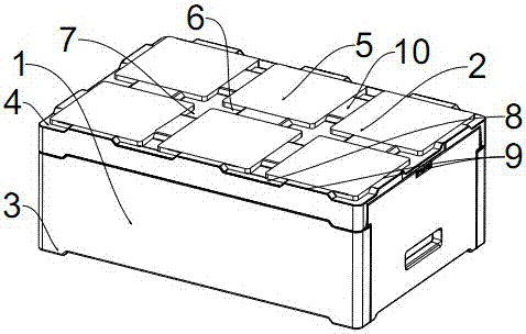 Staggered and stacked transfer box