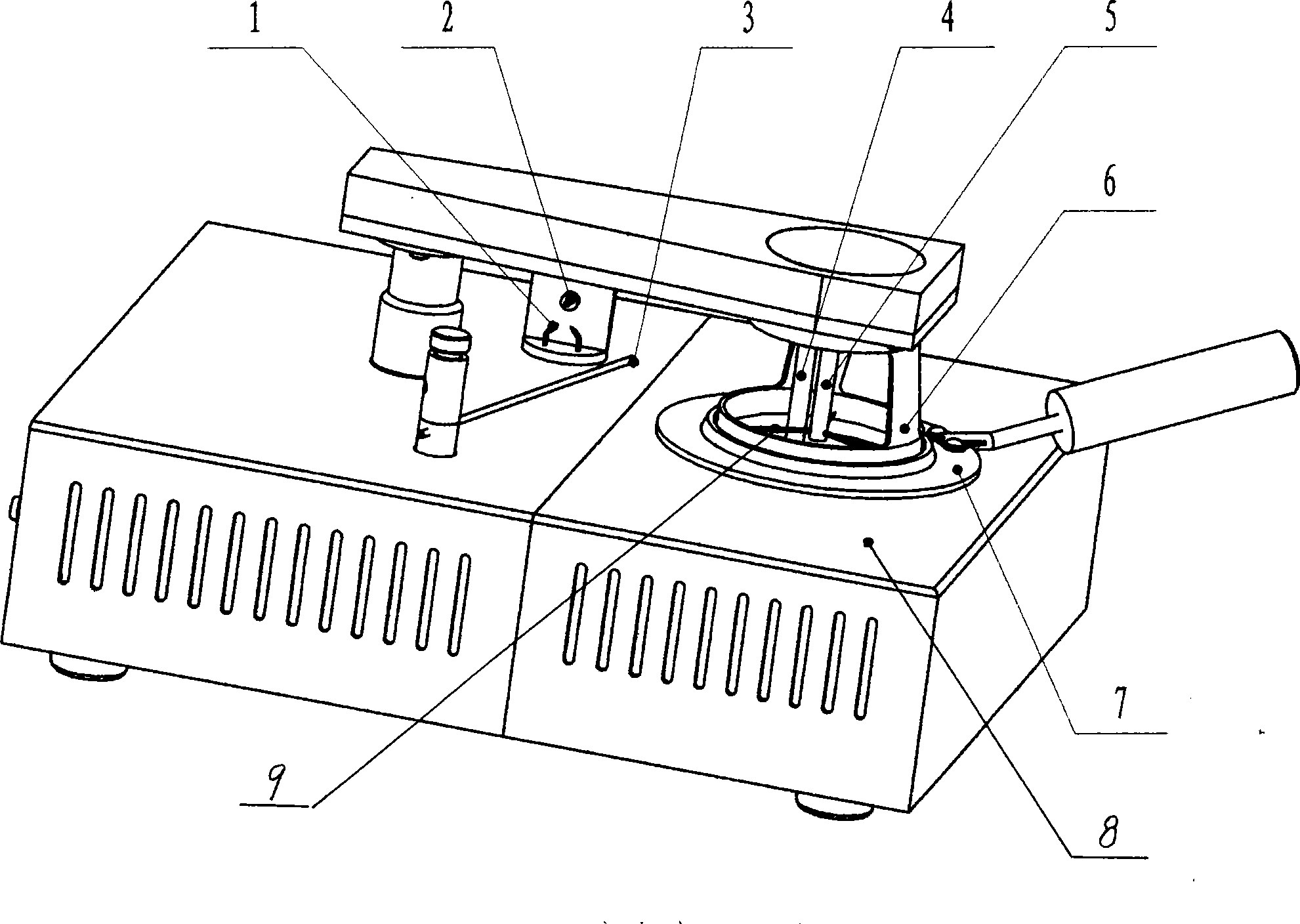 Open flash point detection device for petroleum and petroleum products