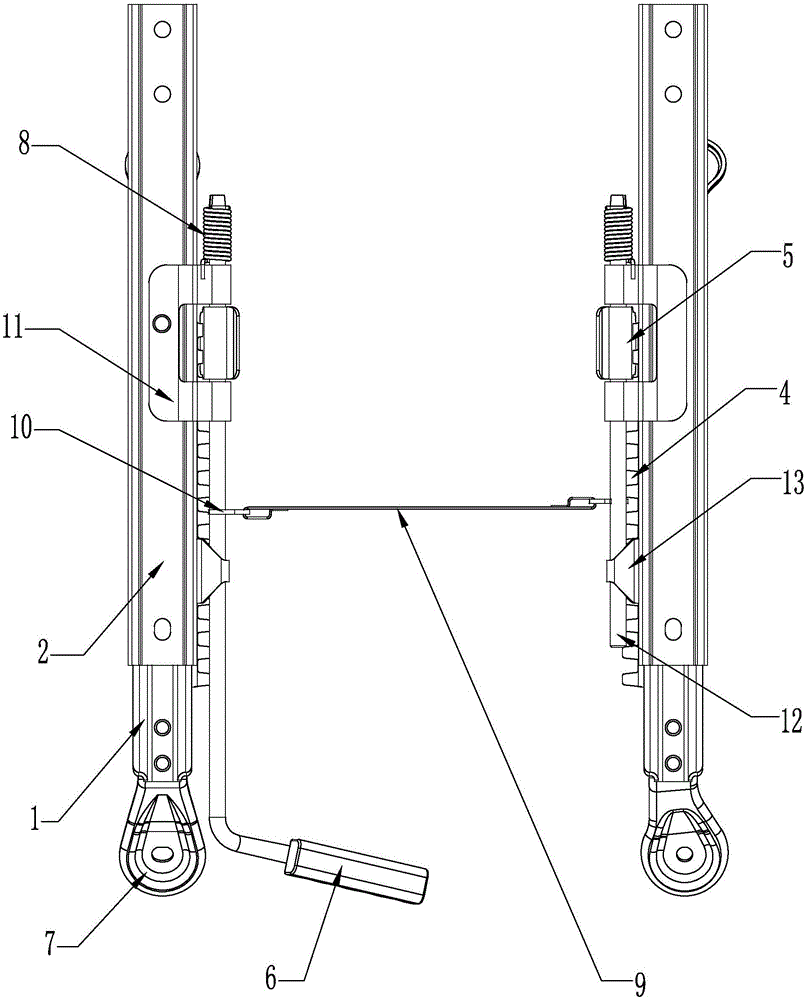 Automobile seat sliding rail