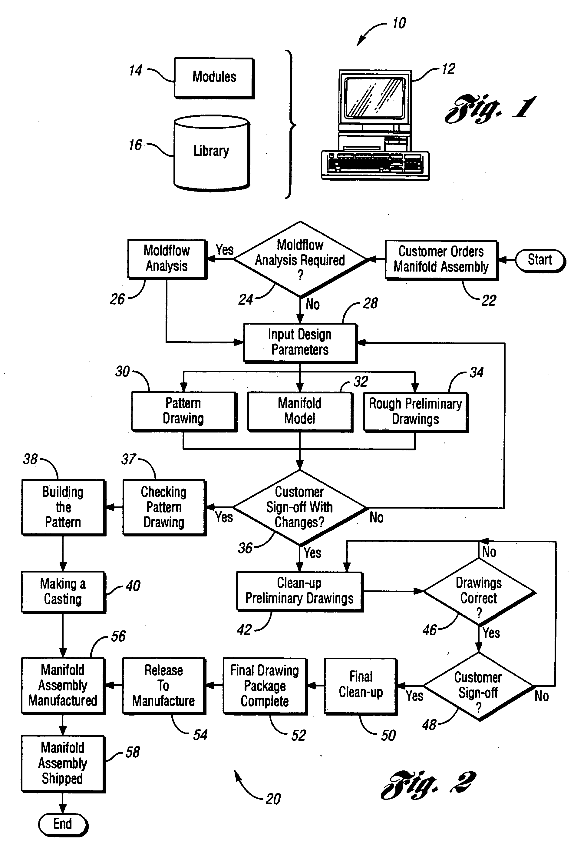 Semi-automated computer-implemented method and system for designing manifold assemblies