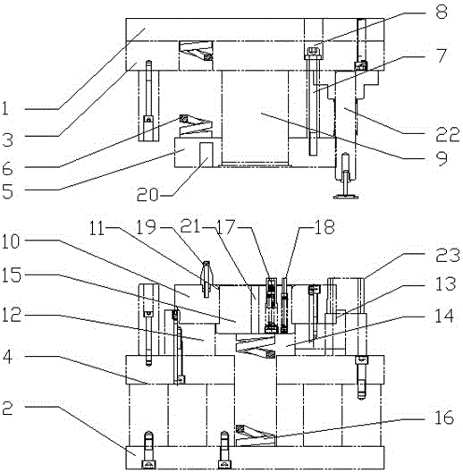 Deep drawing die for compressor rack