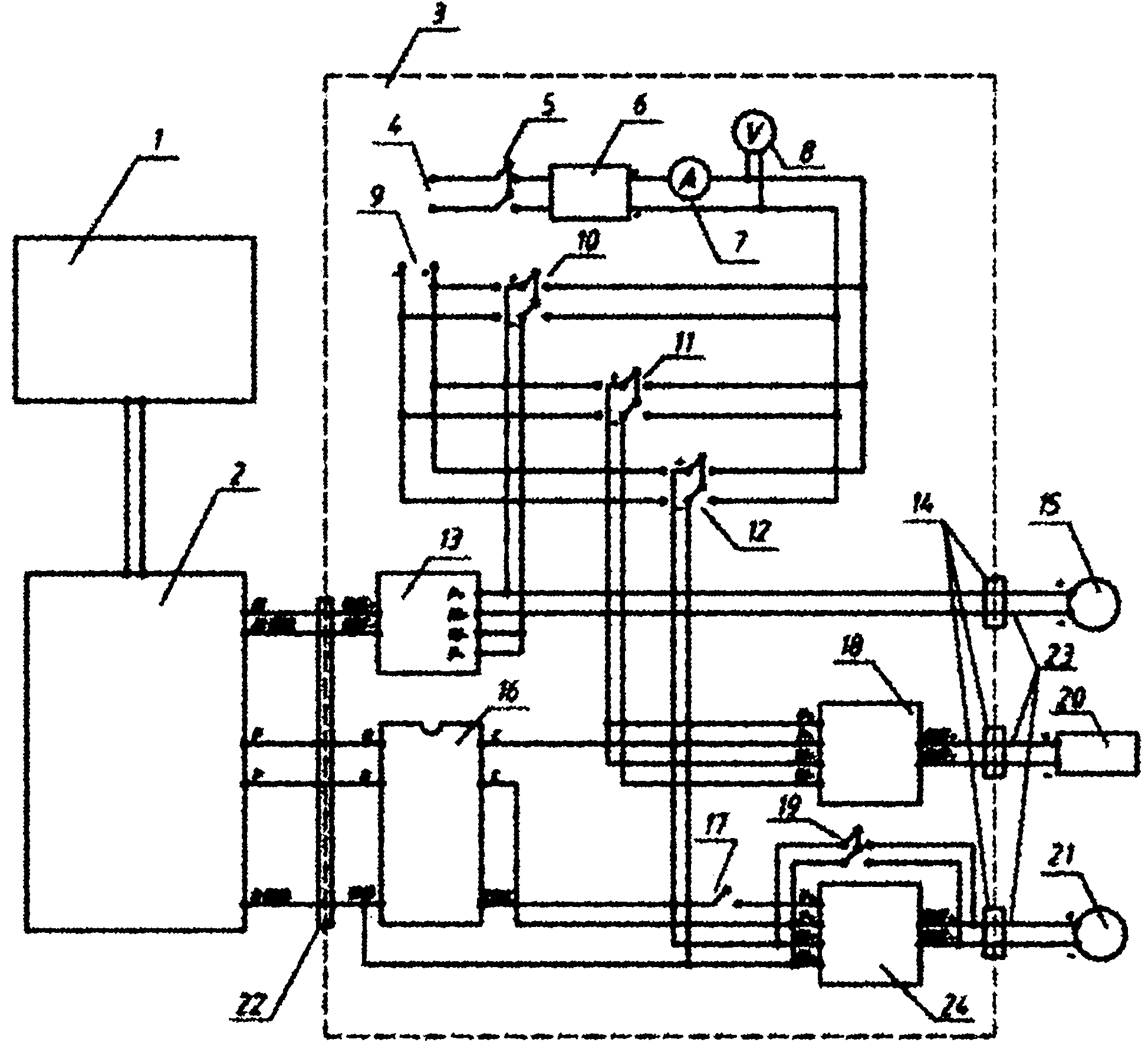 Portable measuring and controlling system for rocket engine ground tests