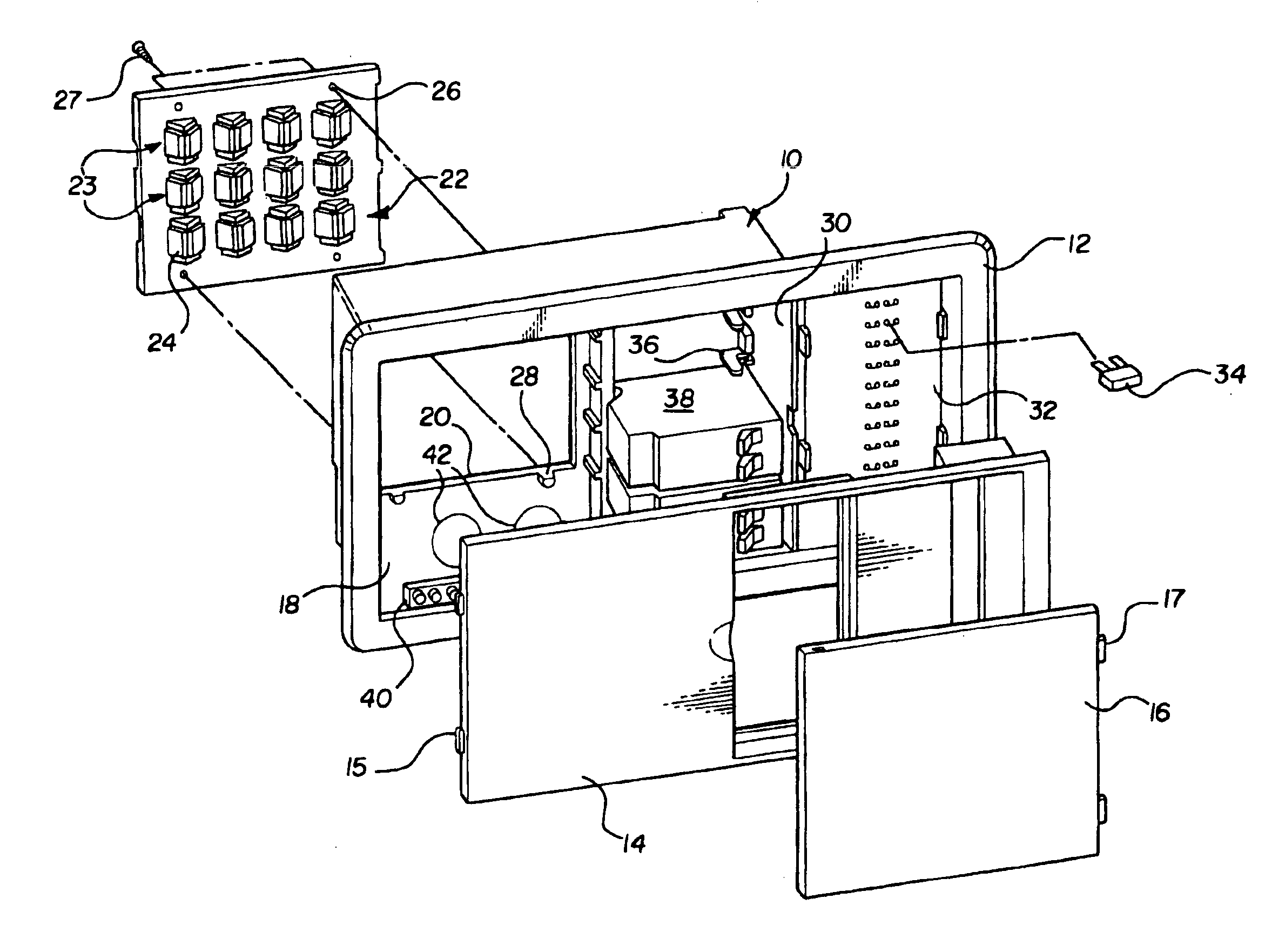 Electrical housing with non-integral cable outlet port member