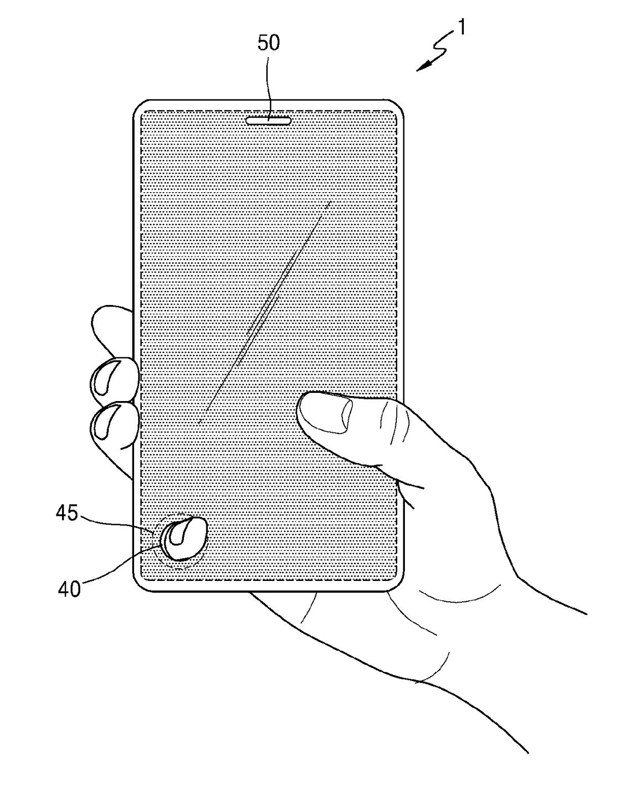 Display apparatus having a full-thickness through hole