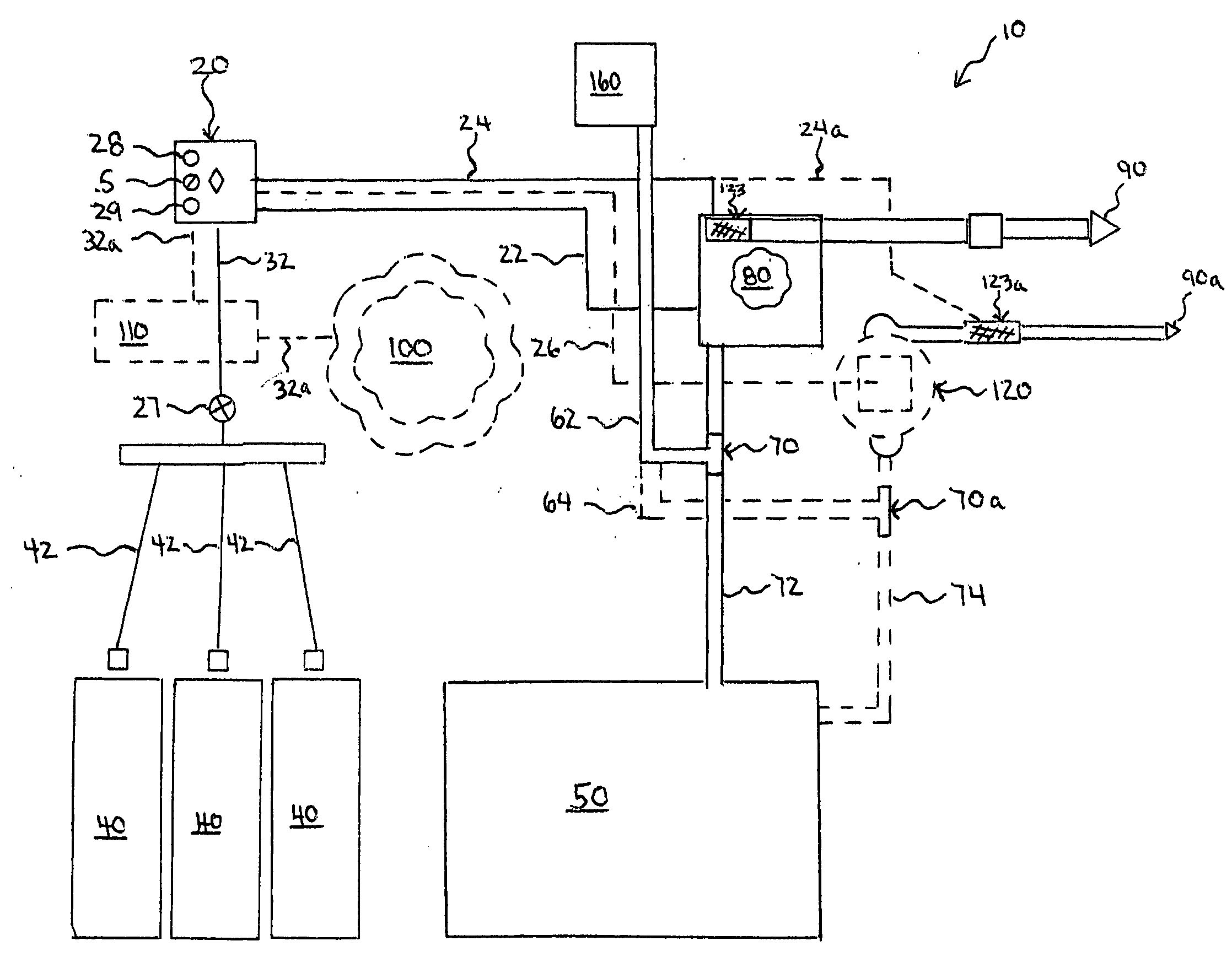 Self-sustaining compressed air foam system