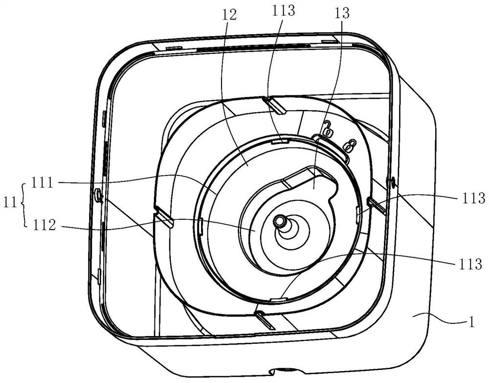 Water pump installation structure of mop cleaning barrel