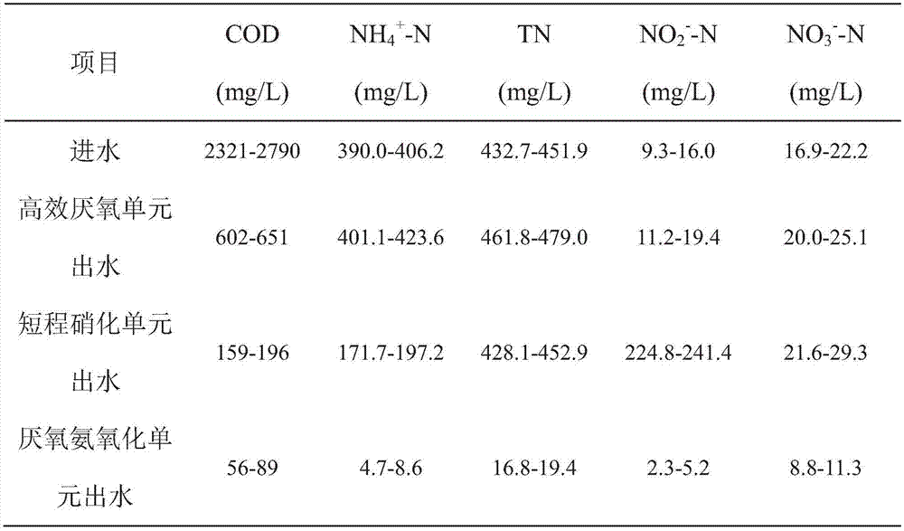 Biological treatment apparatus of high-concentration organic matter and ammonia nitrogen wastewater, and use method thereof